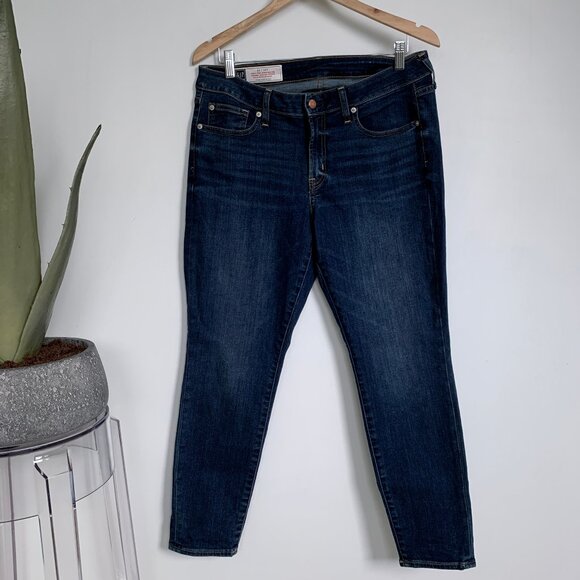 Gap Mid Rise Curvy True Skinny Jeans Dark Indigo 32 / 14 - Picture 7 of 10